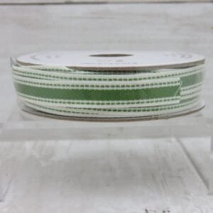 Garden Green Double Stitched Ribbon