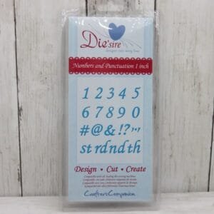 Numbers And Punctuation 1 inch - Die'sire Dies